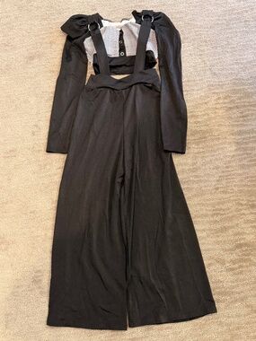 Kelle Black and White Child Suspender Costume
